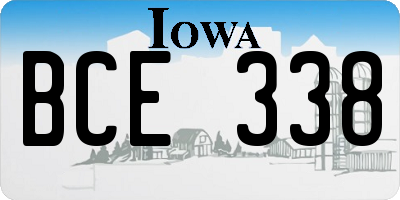 IA license plate BCE338