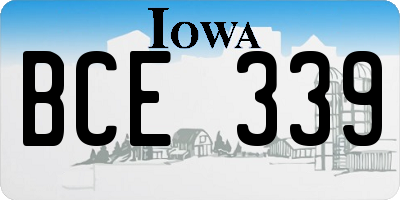 IA license plate BCE339