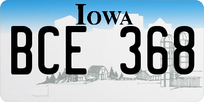 IA license plate BCE368