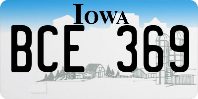 IA license plate BCE369