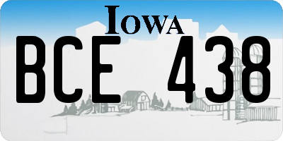 IA license plate BCE438