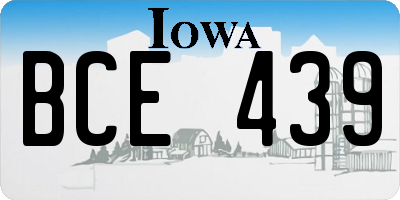 IA license plate BCE439