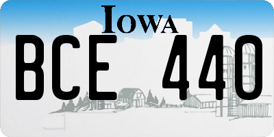 IA license plate BCE440