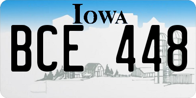 IA license plate BCE448