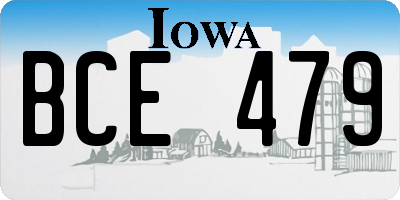 IA license plate BCE479