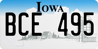 IA license plate BCE495