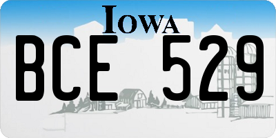 IA license plate BCE529