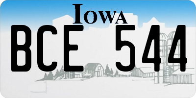 IA license plate BCE544