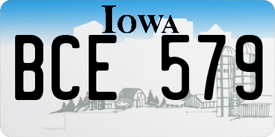 IA license plate BCE579