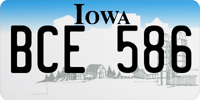 IA license plate BCE586