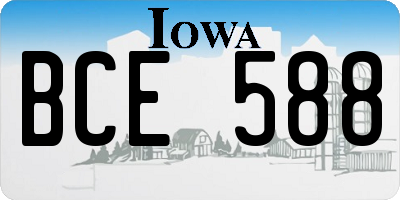 IA license plate BCE588