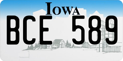 IA license plate BCE589