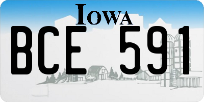 IA license plate BCE591