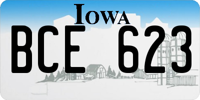 IA license plate BCE623