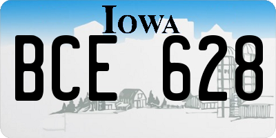 IA license plate BCE628