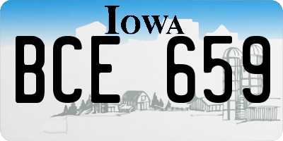IA license plate BCE659