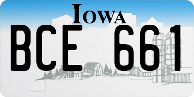 IA license plate BCE661