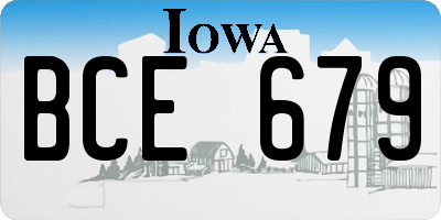 IA license plate BCE679
