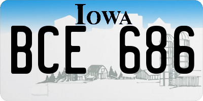 IA license plate BCE686