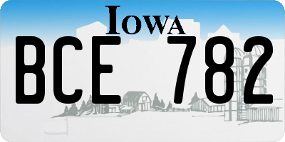 IA license plate BCE782