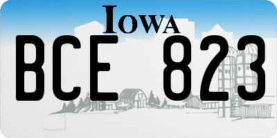 IA license plate BCE823