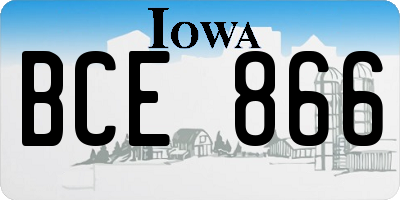 IA license plate BCE866