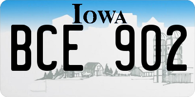 IA license plate BCE902