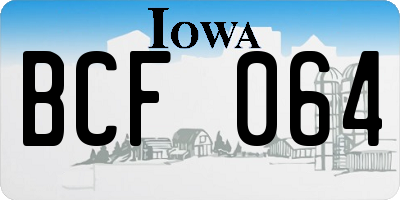 IA license plate BCF064