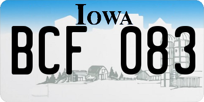 IA license plate BCF083