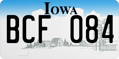 IA license plate BCF084