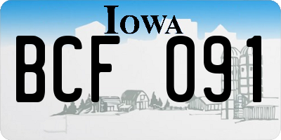IA license plate BCF091