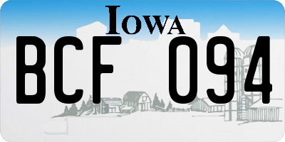 IA license plate BCF094