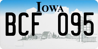 IA license plate BCF095