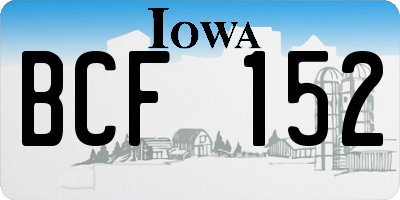 IA license plate BCF152