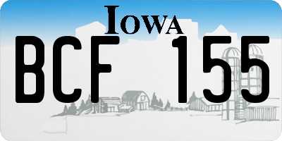 IA license plate BCF155