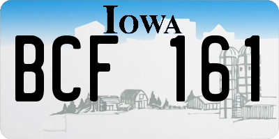 IA license plate BCF161