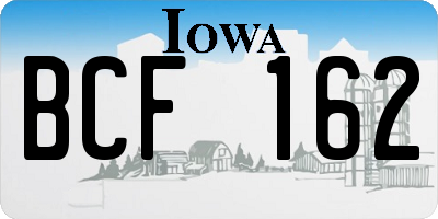 IA license plate BCF162