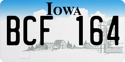 IA license plate BCF164