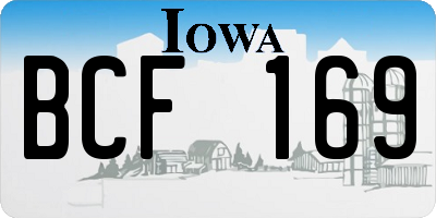 IA license plate BCF169