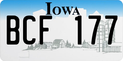 IA license plate BCF177