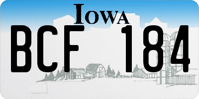 IA license plate BCF184