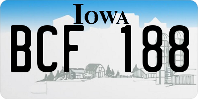 IA license plate BCF188
