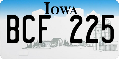 IA license plate BCF225