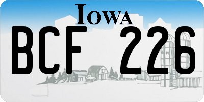 IA license plate BCF226