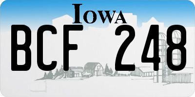 IA license plate BCF248