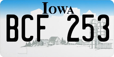 IA license plate BCF253