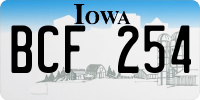 IA license plate BCF254
