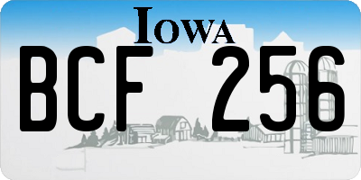 IA license plate BCF256