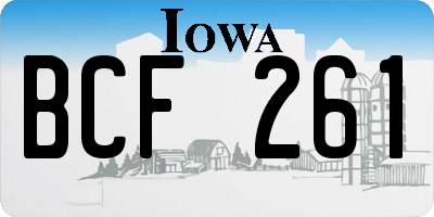 IA license plate BCF261