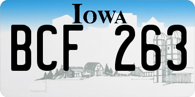 IA license plate BCF263